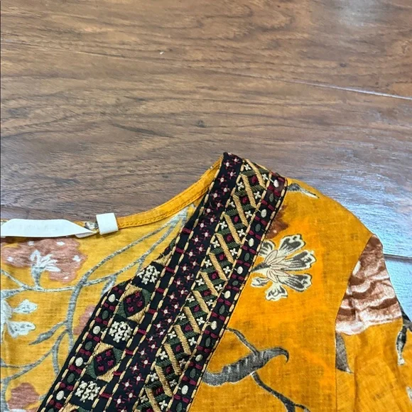 Sundance Mustard Floral Tunic - Etana - Picture 12 of 14